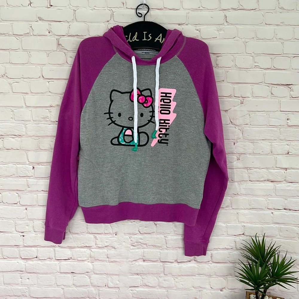 Hello Kitty hoodie buddie with technology headphones sweater size large